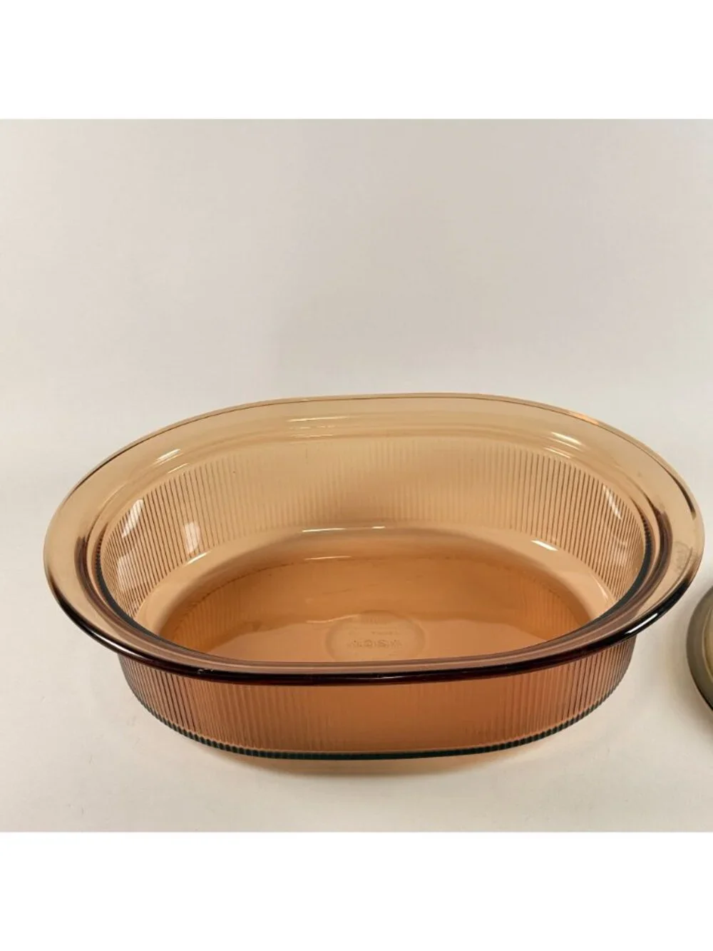 Vintage Visions Corning Brown Glass 4 L Roaster Casserole Pyrex Lid F-14-C